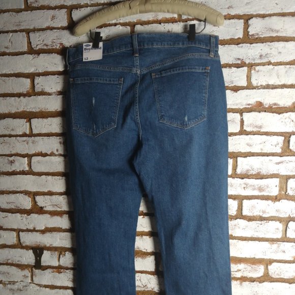 NWT Old Navy Boyfriend Denim Jean Pant Sz 12. Dist - Picture 6 of 16